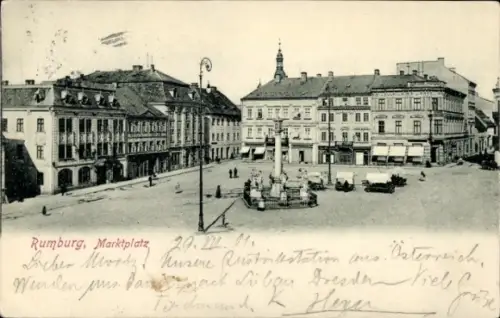 Ak Rumburk Rumburg Region Aussig, Marktplatz