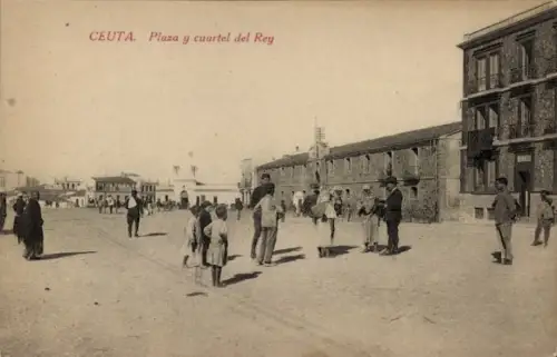 Ak Ceuta Spanien, Plaza y cuartel del Rey