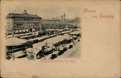 Ak Leipzig, Königsplatz während der Messe