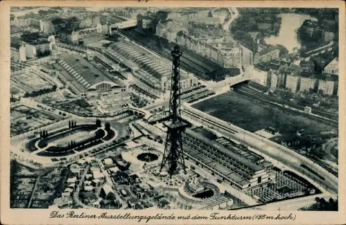 Ak Berlin Charlottenburg Westend, Funkturm, Ausstellungsgelände