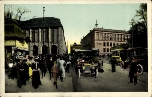 Ak Berlin Mitte, Leipziger Platz, Verkehr, Passanten