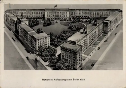 Ak Berlin Friedrichshain, Wohnensemble Auerstr. Löwestr. Neuer Weidenweg, Nat. Aufbauprogramm 1953