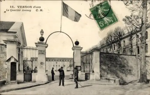 Ak Vernon Eure, Le Quartier Avenay