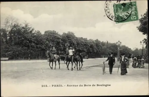 Ak Paris XVI, Avenue du Bois de Boulogne