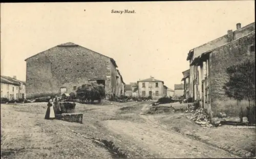 Ak Sancy Meurthe-et-Moselle, Straßenpartie