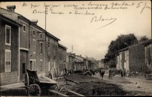 Ak Villers la Montagne Meurthe et Moselle, Rue Gaston Dupuis