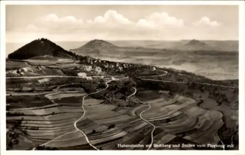 Ak Hohenstaufen Göppingen in Württemberg, Fliegeraufnahme, Rechberg, Stuifen