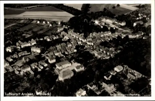 Ak Bad Arolsen in Hessen, Fliegeraufnahme