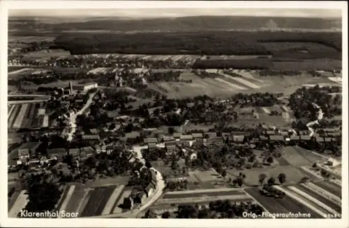 Ak Klarenthal Saarbrücken Saarland, Fliegeraufnahme