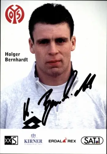 Autogrammkarte Holger Bernhardt, 1. FSV Mainz 05, Portrait, Autogramm