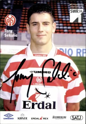 Autogrammkarte Helmut Gabriel, 1. FSV Mainz 05, Portrait, Autogramm