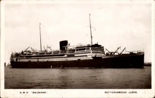 Ak Dampfer DMS Baloeran, Koninklijke Rotterdamsche Lloyd