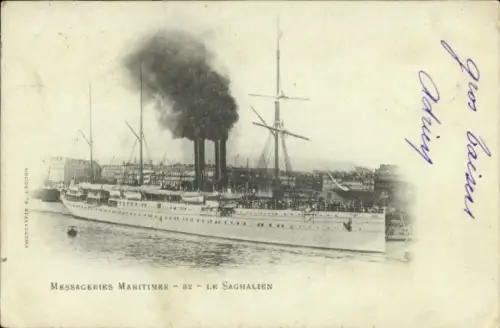 Ak Dampfer Sachalien, Messageries Maritimes