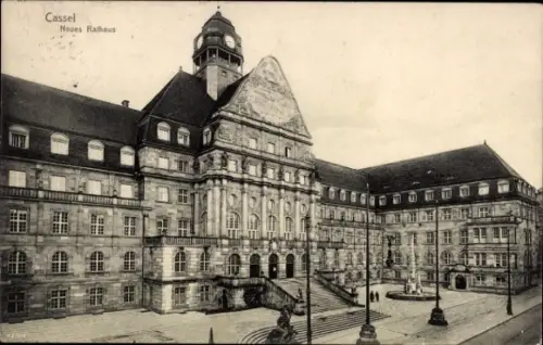Ak Cassel Kassel in Hessen, Neues Rathaus,   Architektur, 