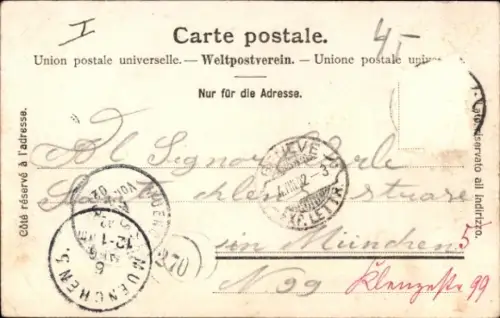 Wappen Ak Genève Genf Schweiz, Concours musical 1902