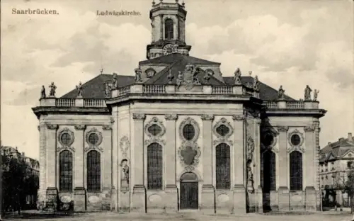 Ak Saarbrücken im Saarland, Ludwigskirche,   Architektur