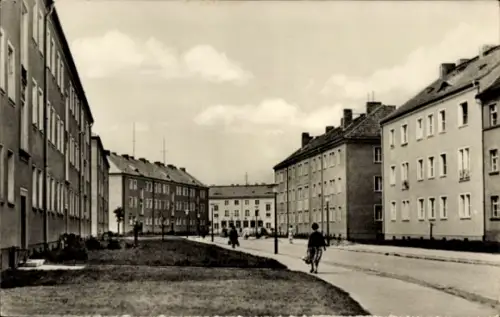Ak Hoyerswerda in der Oberlausitz, August Bebel Straße