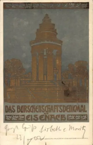 Ak Lutherstadt Eisenach in Thüringen, Burschenschaftsdenkmal