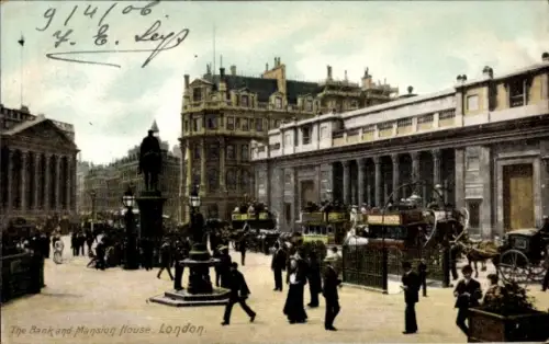 PC London City England, Bank and Mansion House