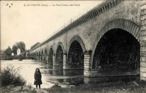 Ak Le Guétin Cher, Pont Canal