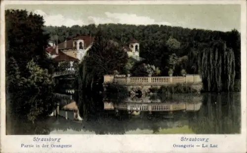 CPA Strasbourg Strasbourg Alsace Bas Rhin, Orangerie, Le Lac