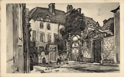 Künstler Ak Weismann, J., Chaumont Haute-Marne, Vieux Hotels