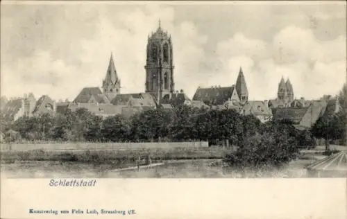 Ak Sélestat Schlestadt Schlettstadt Elsass Bas Rhin,  Kunstverlag von Felix Luib, Strassburg i/E.