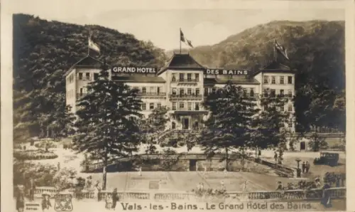 Ak Vals les Bains Ardeche, Grand Hotel des Bains, Tennis