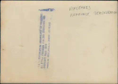 Foto Vincennes Val de Marne, Kommunist, Demonstration