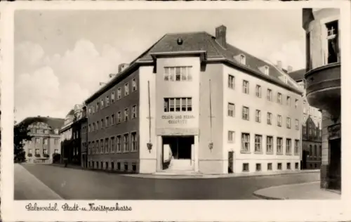 Ak Salzwedel in der Altmark, Sparkasse