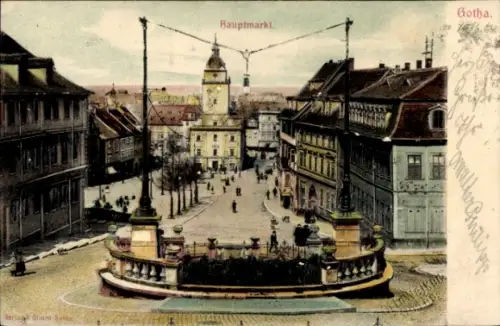 Ak Gotha in Thüringen, Hauptmarkt