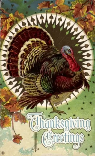 Ak Glückwunsch Thanksgiving, Truthahn