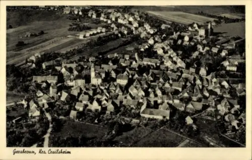 Ak Gerabronn Kreis Crailsheim in Württemberg, Luftaufnahme 