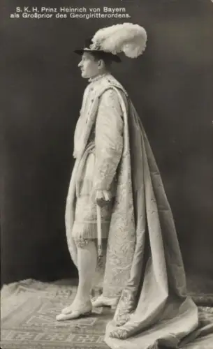 Ak S.K.H. Prinz Heinrich von Bayern als Großprior des Georgritterordens