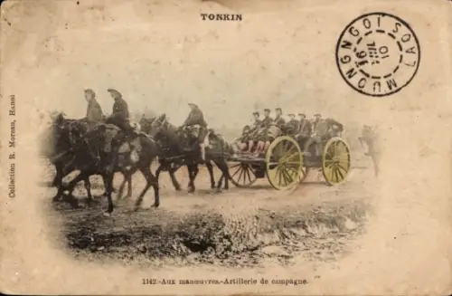 CPA Tonkin Vietnam, Aux manœuvres, Artillerie de campagne