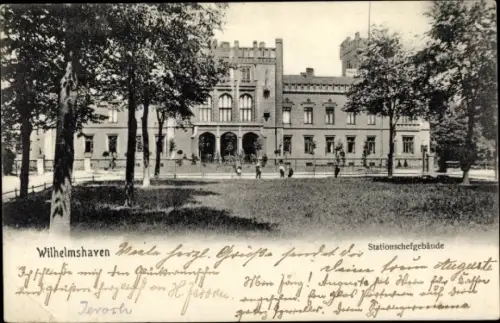 Ak Wilhelmshaven in Niedersachsen, Stationschefgebäude