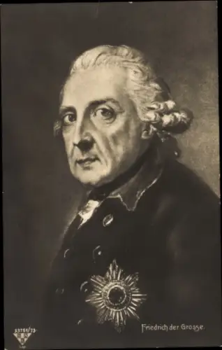 Künstler Ak Friedrich der Große, Portrait, Orden