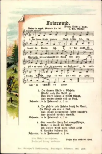 Lied Ak Feieromd, Anton Günther