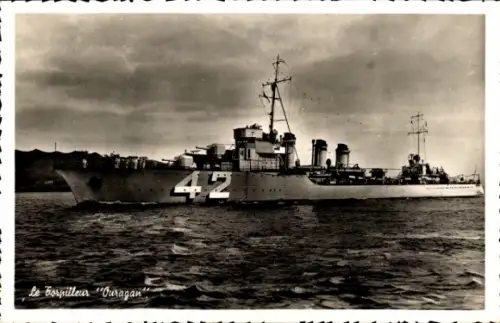 CPA Marine Nationale Française, Torpilleur Ouragan