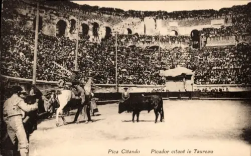 Ak Corrida de Toros, Pica Citando