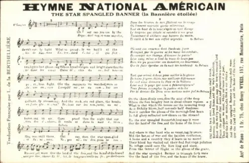 Lied PC Hymne National Americain, The Star Spangled Banner