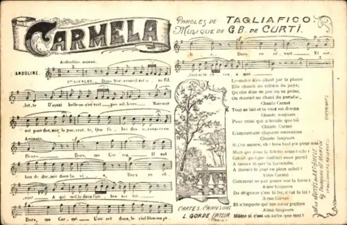 Lied CPA Carmela, Paroles de Tagliafico