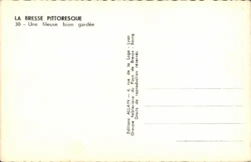 CPA Bresse, Une fileuse bien gardee