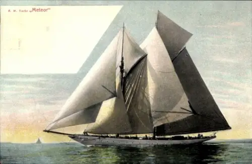 Ak SM Yacht Meteor, Segelschiff