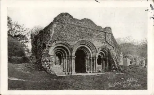 Ak Shrewsbury Shropshire England, Haughmond Abbey, Ruine,   Stätte