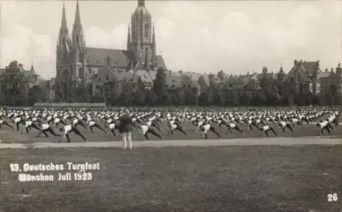 Ak München, 13. Deutsches Turnfest 1923, Turner