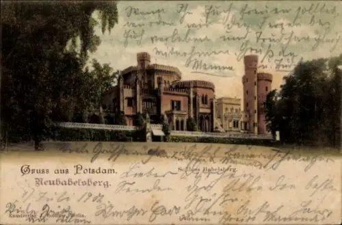 Ak Babelsberg Potsdam in Brandenburg, Schloss Babelsberg, Gruss aus  