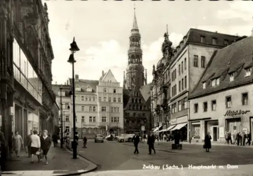 Ak Zwickau in Sachsen, Hauptmarkt, Dom