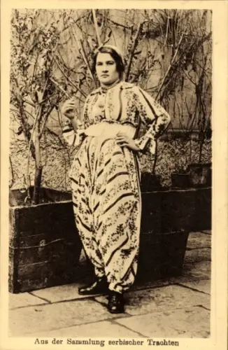 Ak Serbien, Frau in serbischer Tracht