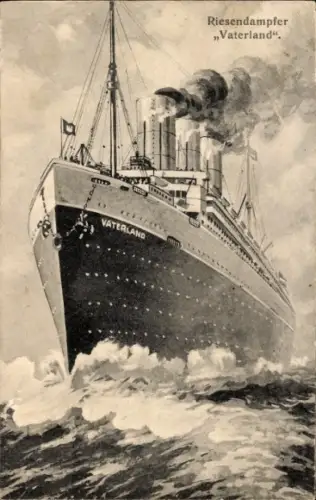 Ak HAPAG Dampfer Vaterland, Passagierschiff